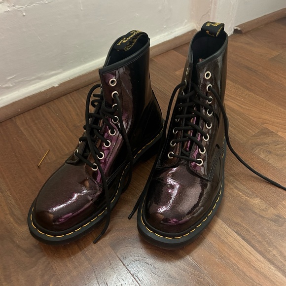 Doc Martens 1460 Boots Purple Sparkle - Picture 1 of 8